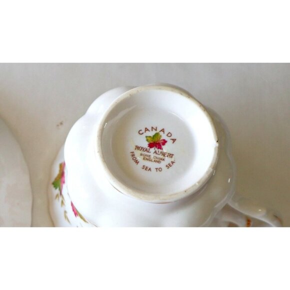 COPY - Vintage Teacup and Saucer Royal Albert Tea Cup Canada Maple  Leaf Canada - Picture 6 of 6
